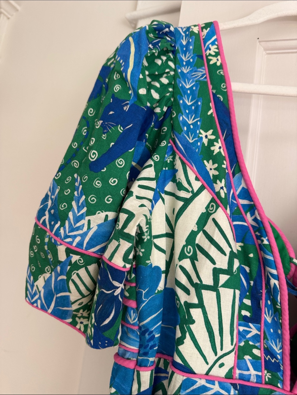 FARM Rio Jungle Panther Green & Blue Print Dress - Picture 5 of 6
